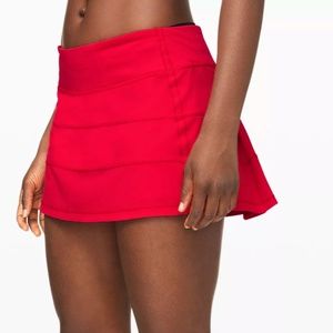 Lululemon Pace Rival Mid-Rise Skirt RED